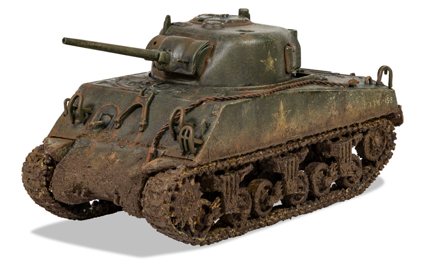 Corgi Military Legends US Sherman Tank CC51031 Battle of the Bulge looks very different with a weathered finish Would you consider weathering your Corgi Military Legends diecast model on the Diecast Diaries blog in Corgi week