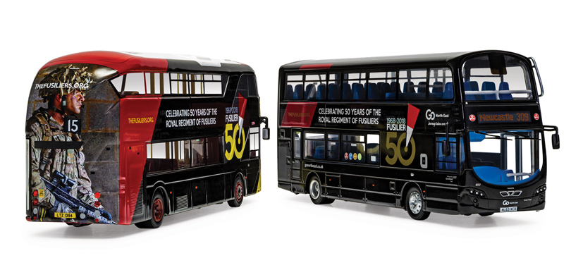 Corgi Royal Regiment of Fusiliers 50th Anniversary Bus set OM46620 on Corgi Diecast Diaries Blog