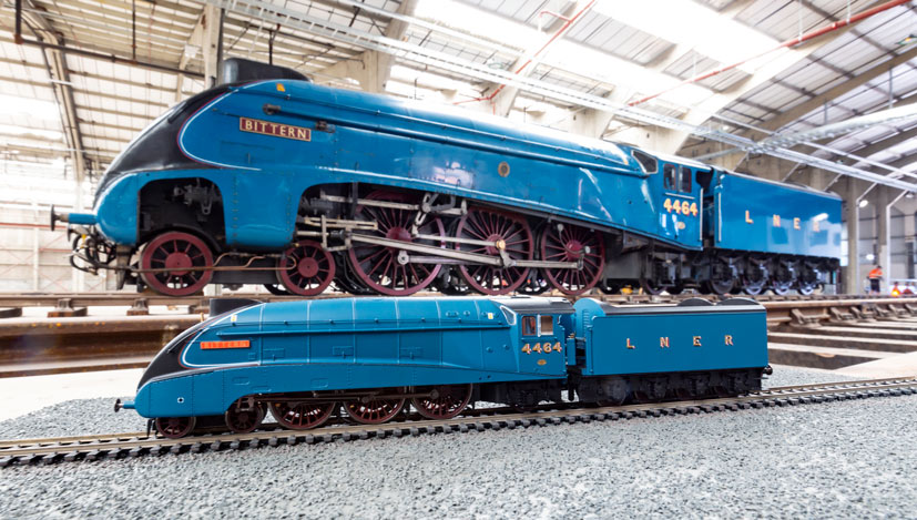 A4 Bittern steam locomotive in old Hornby warehouse on Corgi Diecast Diaries Blog