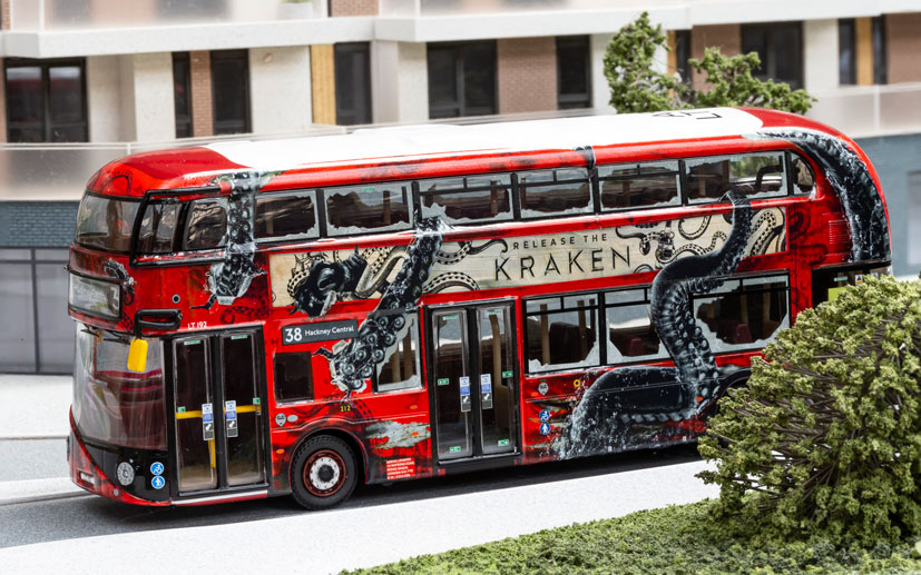 Corgi Original Omnibus New London Routemaster 'Release the Kraken bus on Corgi die-cast diaries blog