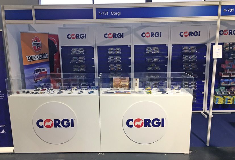 New Corgi display stand at the National Exhibition Centre on Corgi die-cast diaries blog