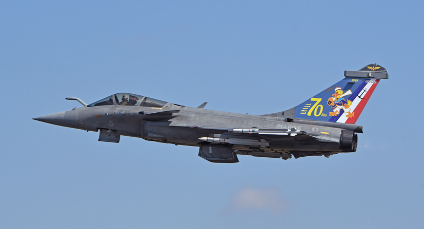 French Navy Aeronavale Dassault Rafale M role demonstration display RIAT 2018 tribute to RAF 100 on Airfix and Corgi Aerodrome