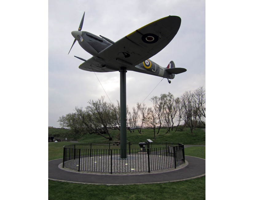 The Lytham St Annes Memorial Spitfire Vb W3644 on Airfix and Corgi Aerodrome