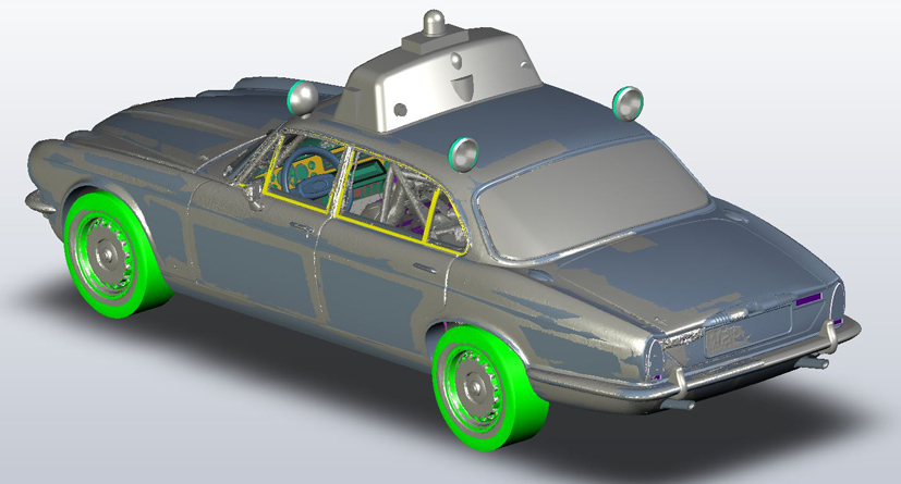Exclusive Corgi Vanguards Jaguar XJ6 scan and CAD development on Corgi die-cast diaries blog