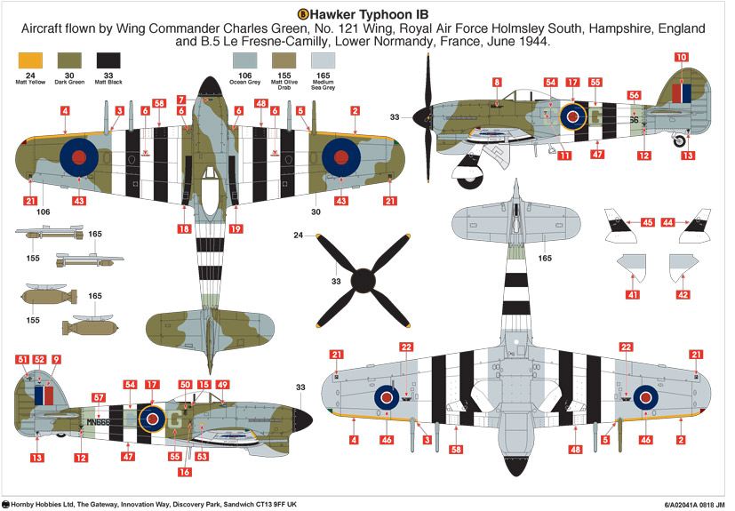 D-Day Tank buster Hawker Typhoon A02041A on the Airfix Workbench blog