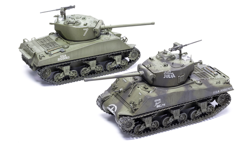 Airfix Sherman M4A3 tank kit A1365 US Army Black Panthers on the Airfix Workbench blog