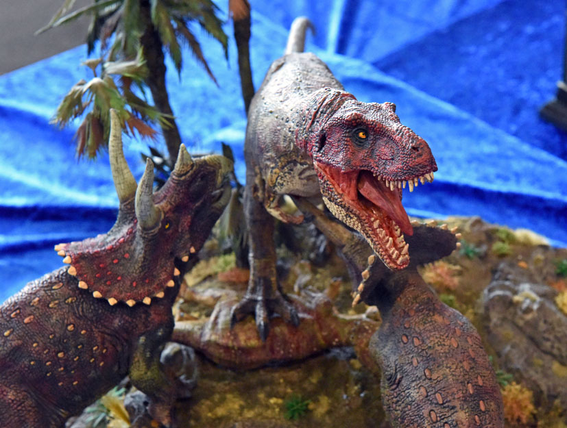 Classic Airfix Dinosaurs Triceratops Stegosaurus and Dimetrodon on the Airfix Workbench blog