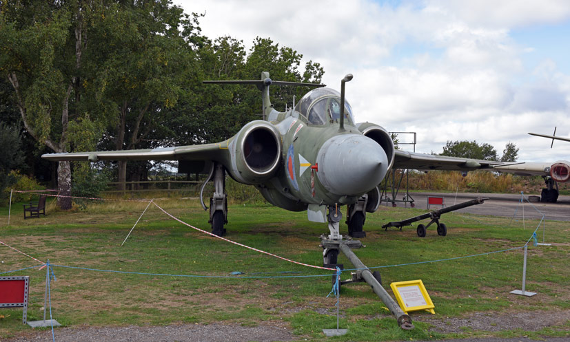 Royal Air Force Blackburn Buccaneer at the Yorkshire Air Museum on Airfix and Corgi Aerodrome