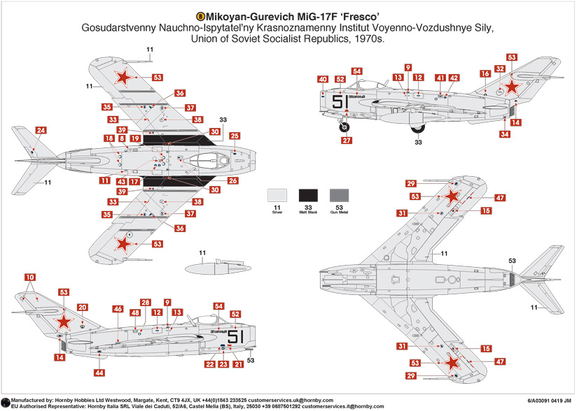 Soviet Mikoyan-Gurevich MiG-17 Fresco A03091 Airfix model project update on the Airfix Workbench blog
