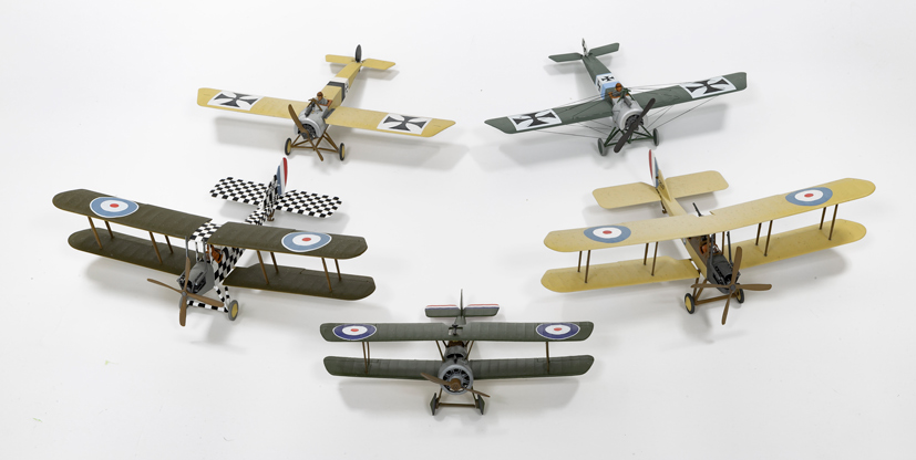 Airfix Fokker Eindecker and Royal Aircraft Factory BE2c on the Airfix Workbench blog