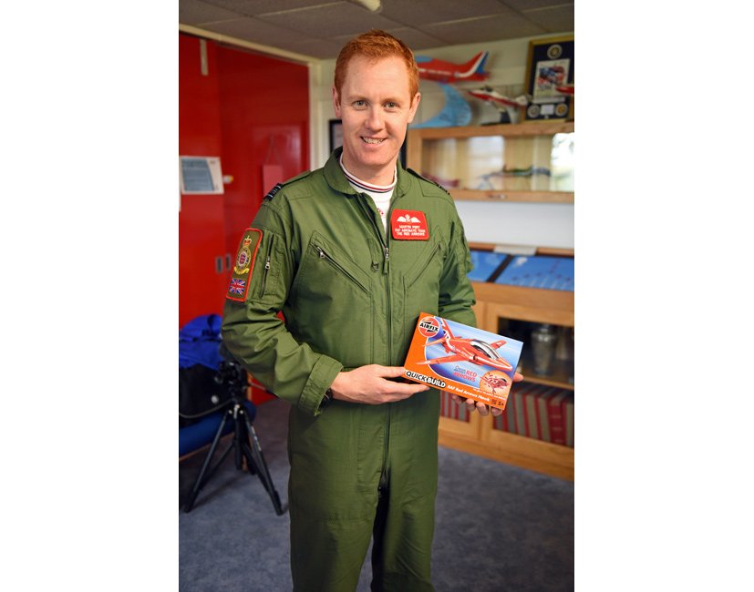 New leader of the Red Arrows Squadron Leader Martin Pert on Airfix and Corgi Aerodrome
