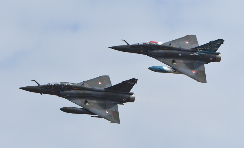French Air Force Couteau Delta Mirage 2000D RIAT 2018 tribute to RAF 100 on Airfix and Corgi Aerodrome