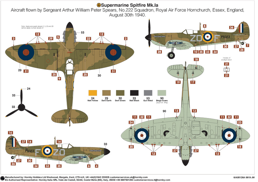 Airfix Supermarine Spitfire Mk1 kit A05126A Battle of Britain 80th Anniversary on the Airfix Workbench blog