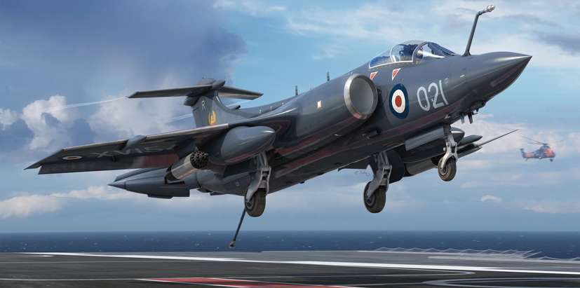 Stunning new box artwork featuring the Airfix Blackburn Buccaneer operating from HMS Ark Royal on the Airfix Workbench blog