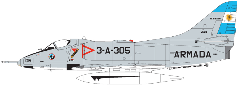 Argentine Navy A4Q Skyhawk A03029A Falklands War on the Airfix Workbench blog