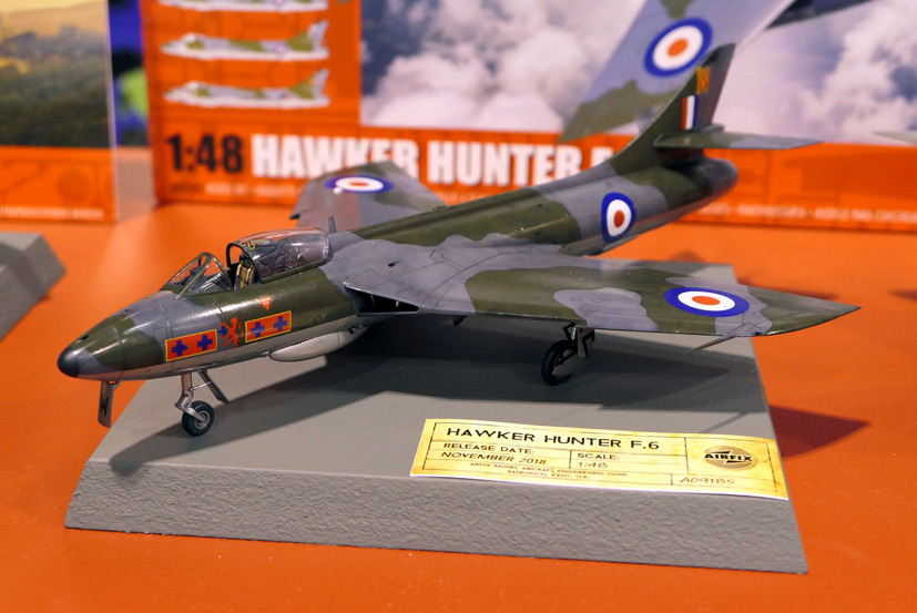 Airfix Hawker Hunter F6 models on the Airfix stand at Telford on the Airfix Workbench blog