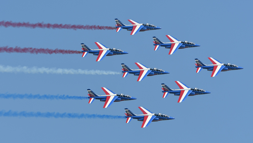 Duxford Air Festival 2018 review French Air Force Patrouille de France on Airfix and Corgi Aerodrome