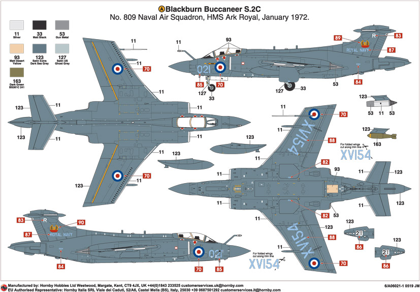 Airfix Blackburn Buccaneer scheme options A06021 on the Airfix Workbench blog