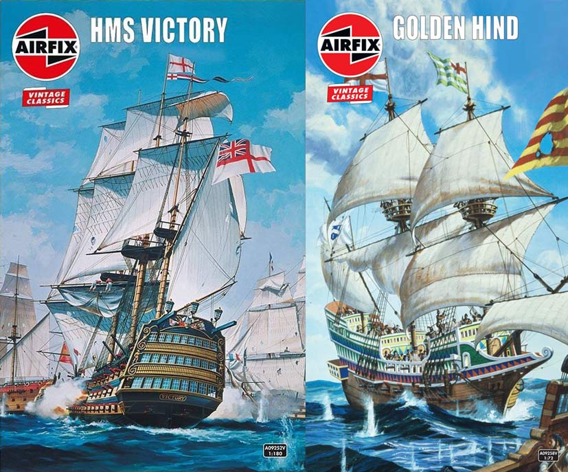 Airfix Vintage Classics HMS Victory and the Golden Hind on the Airfix Workbench blog