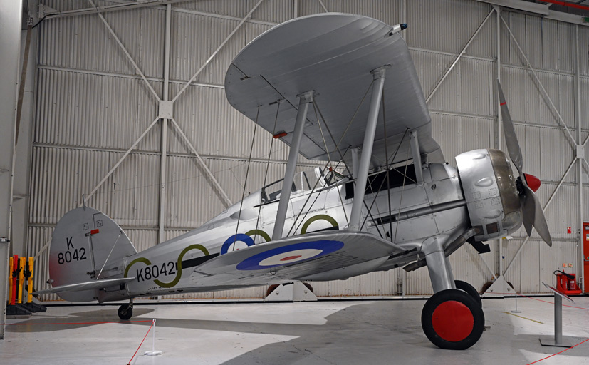 Cosford Battle of Britain 80th display at Cosford Gloster Gladiator Mk1 K8042 on the Airfix and Corgi Aerodrome blog