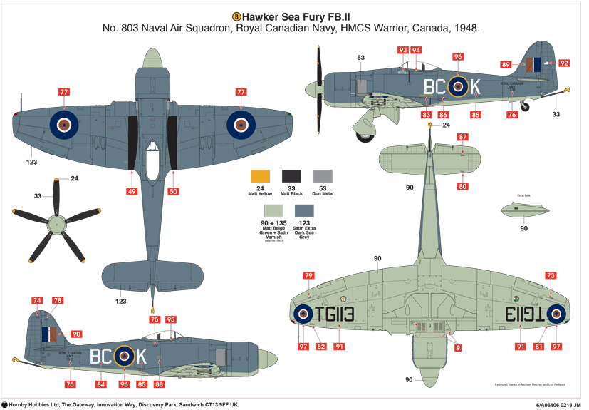 Exclusive new Airfix Hawker Sea Fury FB11 Export Edition artwork A06106 on the Airfix Workbench blog
