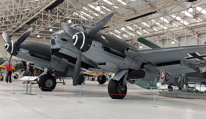 Rare Luftwaffe Messerschmitt Me 410 Destroyer at Cosford on Airfix and Corgi Aerodrome