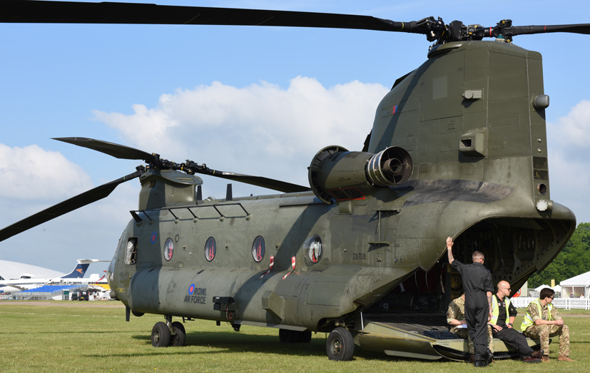 RAF Chinook Display Team at Duxford on the Airfix and Corgi Aerodrome blog