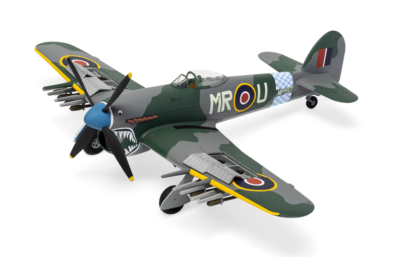 Airfix model kit of the Hawker Typhoon sharkmouth tank buster on the Airfix Workbench blog