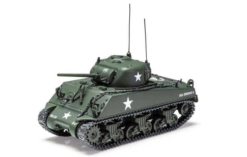 Battle of the Bulge US M4A3 Sherman Tank Clervaux Castle CC51031 on Corgi Diecast Diaries Blog