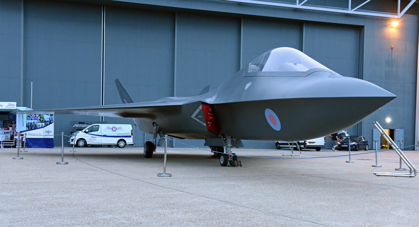 New RAF sixth generation Tempest concept fighter on display at Duxford Battle of Britain show on Airfix and Corgi Aerodrome blog 