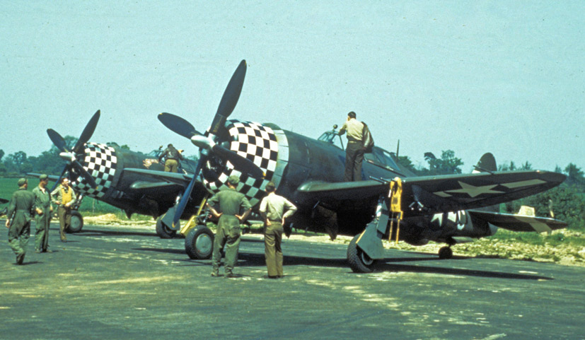 USAAF 78th Fighter Group Thunderbolts at Duxford on Airfix and Corgi Aerodrome