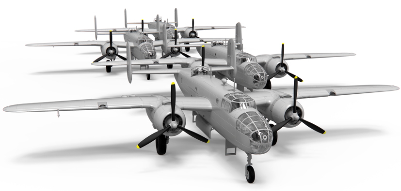 New 2019 Airfix model range Doolittle Raid North American B25B Mitchell on the Airfix Workbench blog