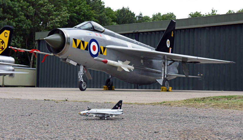Exclusive Lightning Preservation group four Lightning gathering on Airfix and Corgi Aerodrome
