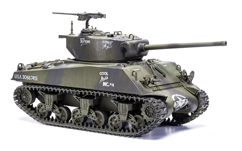 Airfix Sherman M4A3 tank kit A1365 US Army Black Panthers on the Airfix Workbench blog