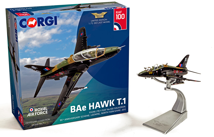 AA36013 British Aerospace Hawk T1 RAF Centenary Collection on Corgi Diecast Diaries Blog