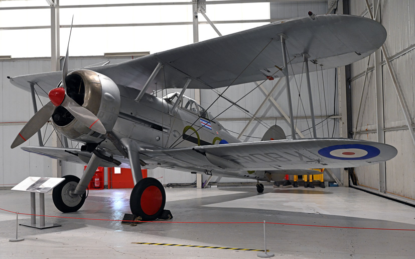 Cosford Battle of Britain 80th display at Cosford Gloster Gladiator Mk1 K8042 on the Airfix and Corgi Aerodrome blog