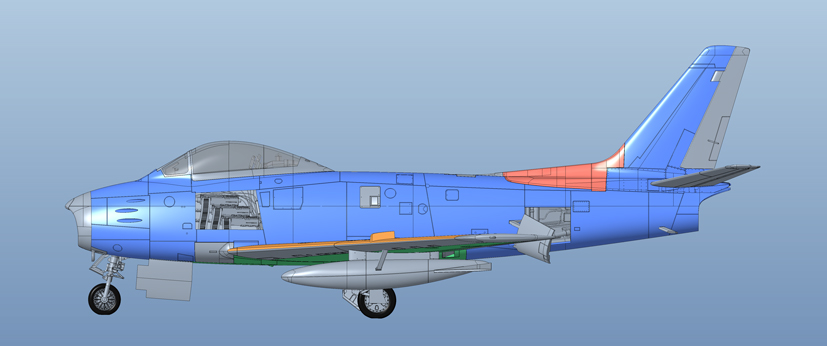 Development of the new Airfix Canadair Sabre Mk4 model kit A08109 on the Airfix Workbench blog