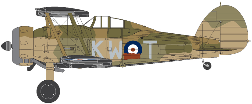 New Airfix Gloster Gladiator A02052A RAF No.615 Squadron Battle of France on the Airfix Workbench blog