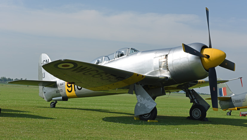 Duxford Air Festival 2018 review Hawker Sea Fury trio on Airfix and Corgi Aerodrome