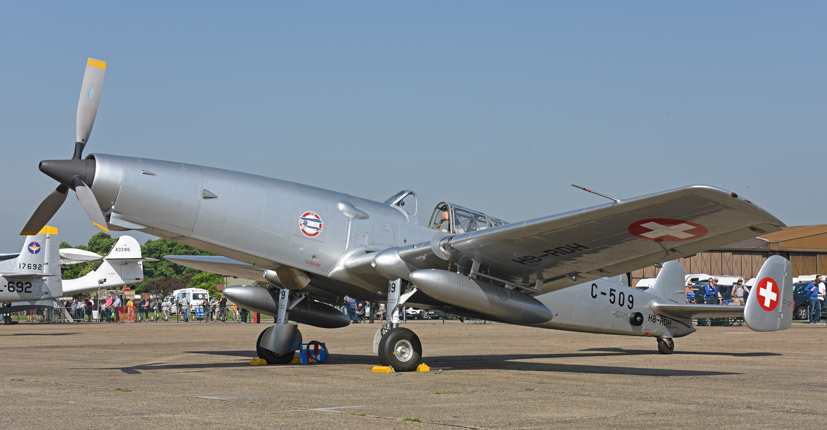 Duxford Air Festival 2018 review Swiss Farner Werke Schlepp C-3605 Alpine Anteater on Airfix and Corgi Aerodrome