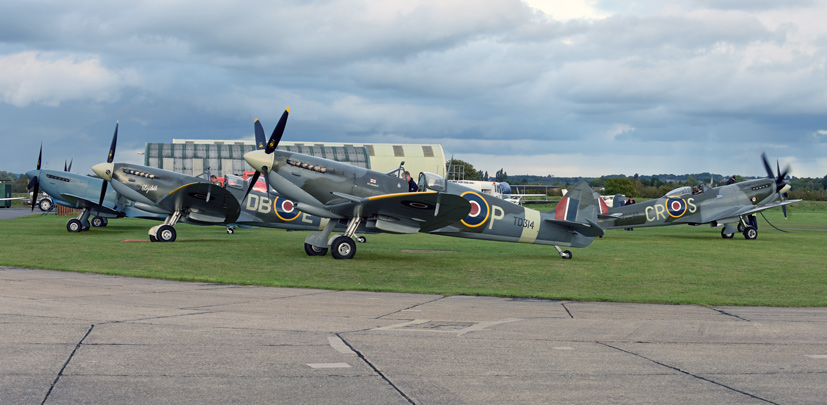 Duxford's Battle of Britain Spitfire tribute to RAF 100 on Airfix and Corgi Aerodrome