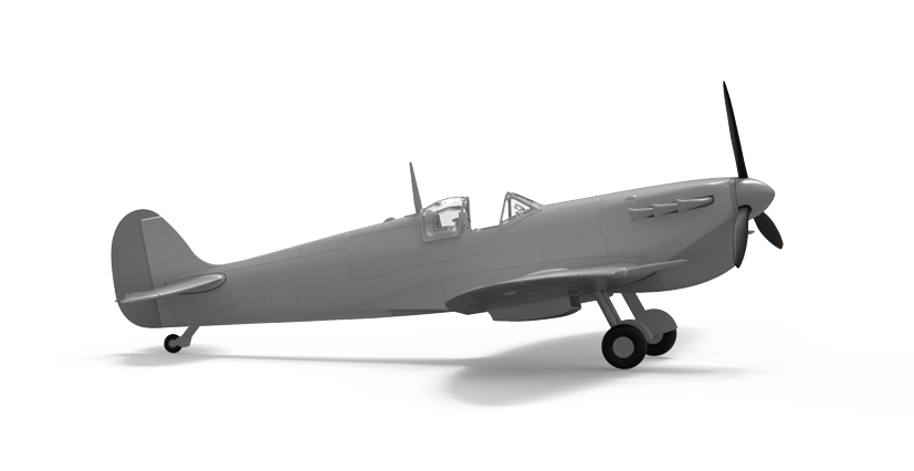 Young Airfix model kit designer works on his first Spitfire on the Airfix Workbench blog