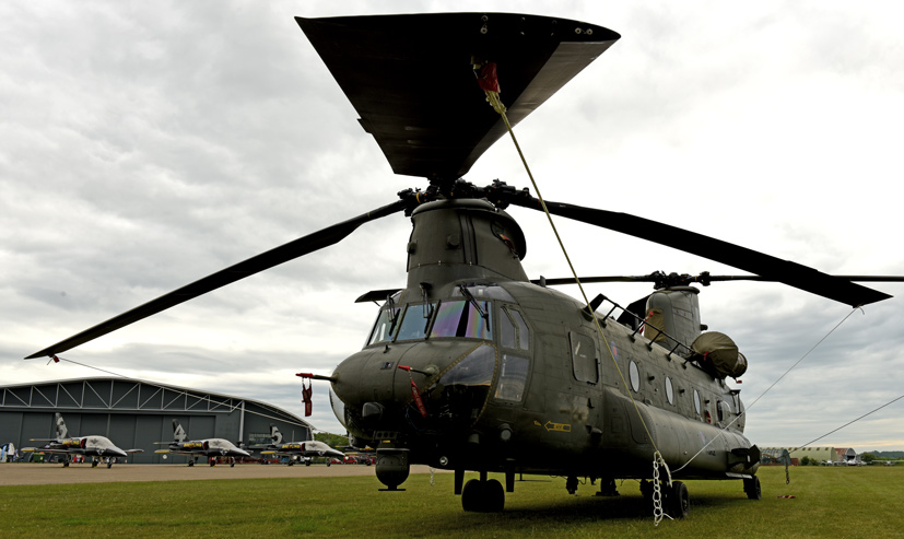 RAF Chinook Display Team at Duxford on the Airfix and Corgi Aerodrome blog