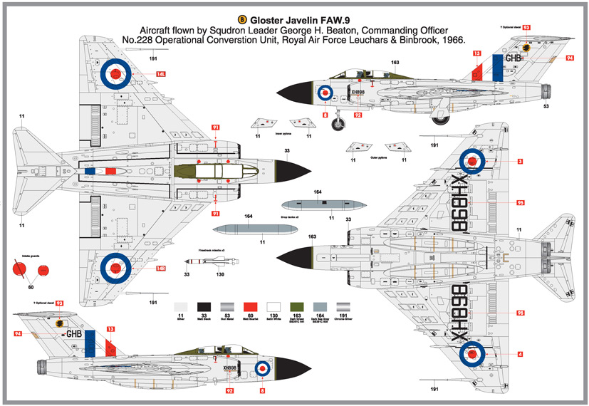 This silver beauty was the personal mount of the OC No.228 OCU at RAF Leuchars Airfix Gloster Javelin model kit reissue on the Airfix Workbench blog