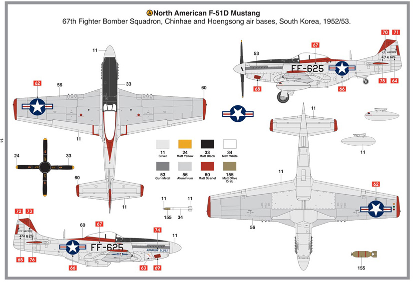 Airfix A05136 North American F-51D Mustang 'Rotation Blues' Korean War on the Airfix Workbench blog
