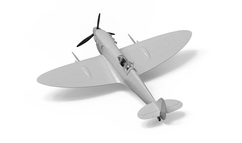 Young Airfix model kit designer works on his first Spitfire on the Airfix Workbench blog