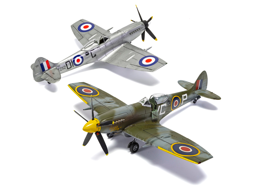 Rolls Royce Griffon powered Airfix Supermarine Spitfire FR Mk.XIV A05135 on the Airfix Workbench blog
