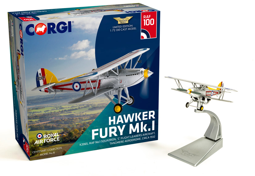 AA27304 Hawker Fury Mk1 RAF Centenary Collection on Corgi Diecast Diaries Blog