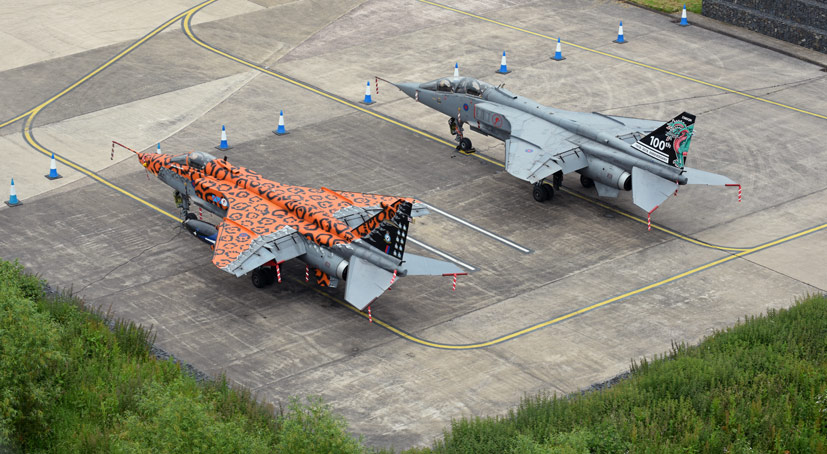 Cosford's home for former RAF 'Big Cats' SEPECAT Jaguars on the Airfix and Corgi Aerodrome blog