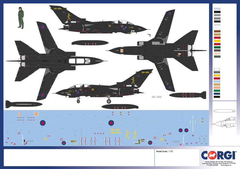 New Corgi Aviation Archive Panavia Tornado GR.1 ZA591 RAF No.16 Squadron diecast model on Corgi die-cast diaries blog